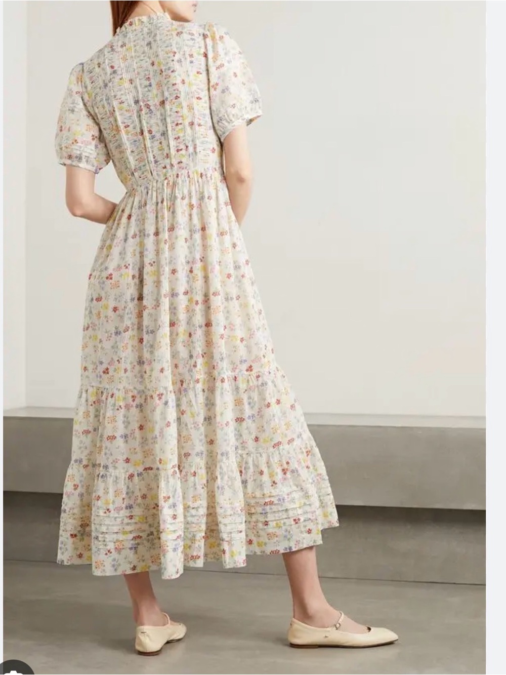 Doen Cream Floral Maxi Dress with Puff Sleeves - Picture 2 of 6
